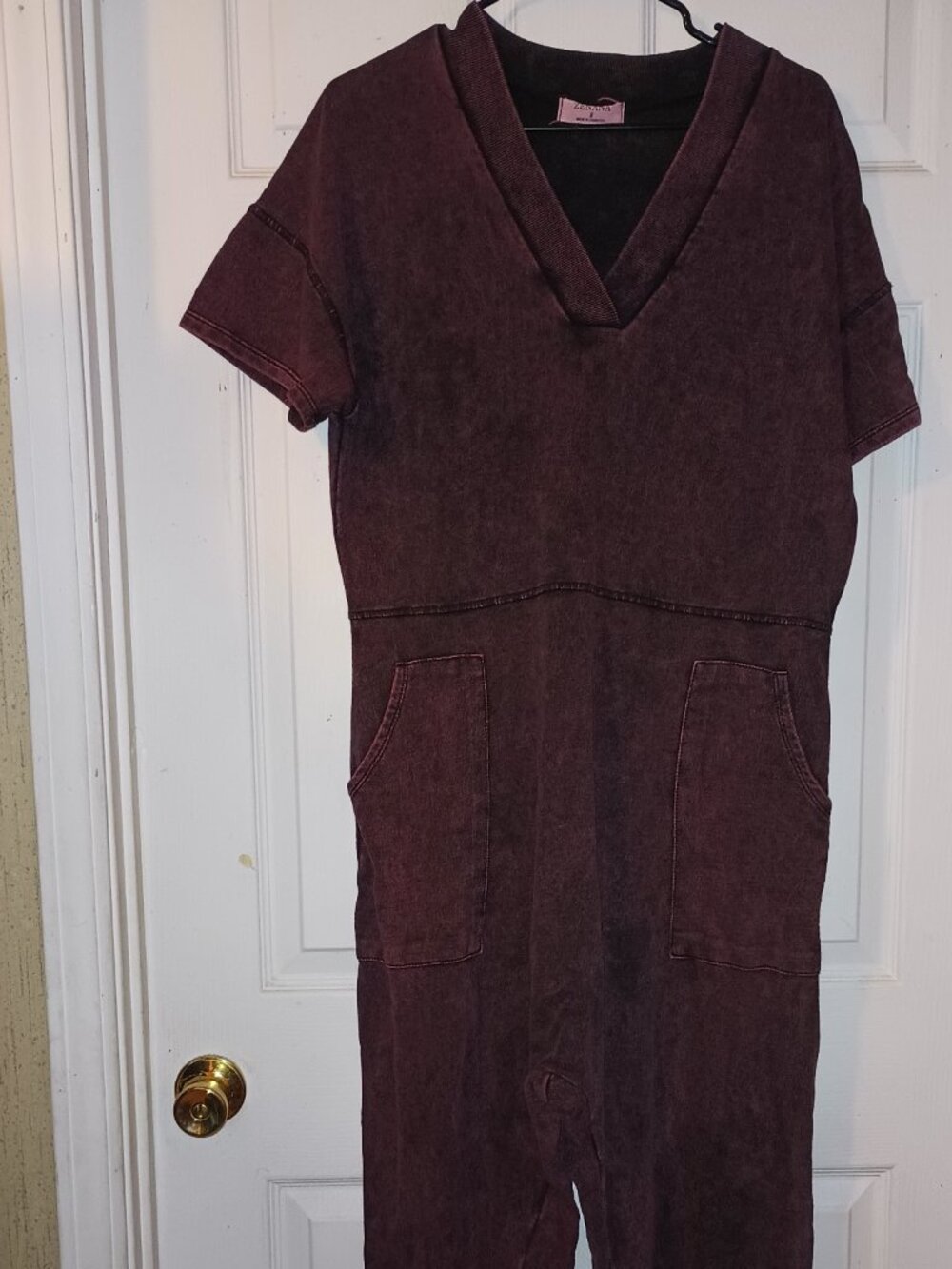 Zenana Washed Burgundy Lounge Jumpsuit – Women's